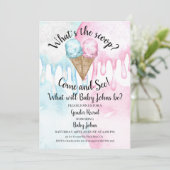 Was ist die Kugel Eis Geschlecht offenbaren Einlad Einladung (Stehend Vorderseite)