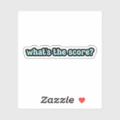 Was ist die Punktzahl? Blauer Retro-Text Aufkleber (Blatt)