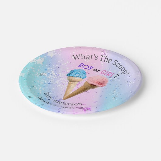 Was ist die Schottengeschlechtscreme? Pappteller (Schrägansicht)