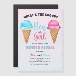 Was ist die Scoop Celebration-Sweet Gender Reveal! Magneteinladung