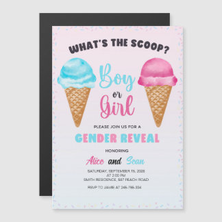 Was ist die Scoop Celebration-Sweet Gender Reveal! Magneteinladung