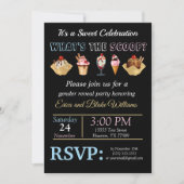 Was ist die "Scoop Gender Reveal Invitation" Einladung (Vorderseite)