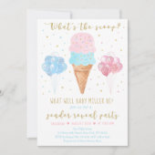 Was ist die Scoop Pink Blue Ice Cream Gender-Studi Einladung (Vorderseite)