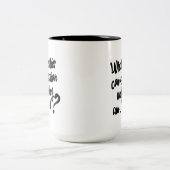 Was ist dieses Gespräch und warum sind ich in ihm? Zweifarbige Tasse (Mittel)