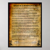 WAS IST EIN BOWHUNTER? POSTER (Vorne)