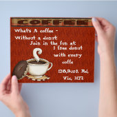 Was ist ein Kaffee - ohne Donut! Flyer (Hand)