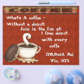 Was ist ein Kaffee - ohne Donut! Flyer (Einzeln)