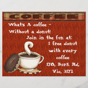 Was ist ein Kaffee ohne einen Donut! Flyer