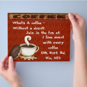 Was ist ein Kaffee ohne einen Donut! Flyer (Hand)