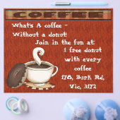 Was ist ein Kaffee ohne einen Donut! Flyer (Einzeln)