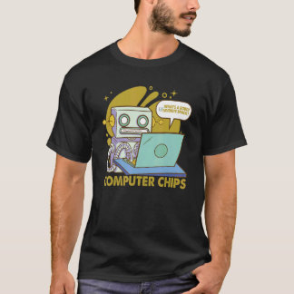Was ist ein Robot Favorite Snack Vater Jokes T-Shirt