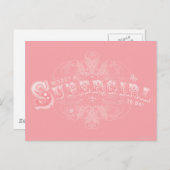 Was ist ein Supermädchen, das rosa macht? Postkarte (Vorne/Hinten)