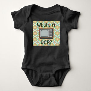 "Was ist ein VCR?" Retro-TV Baby Strampler