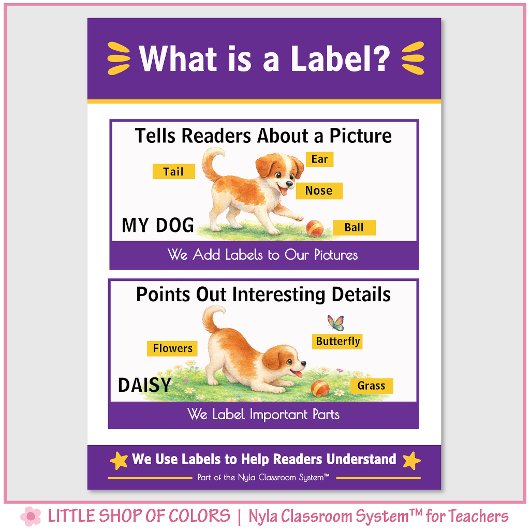 Was ist eine Beschriftung Classroom Anchor Chart Poster