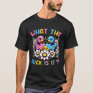 Was ist es denn nun Baby Shower Geschlechtsenthüll T-Shirt