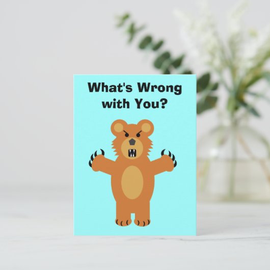 Was ist falsch an dir? postkarte (Stehend Vorderseite)