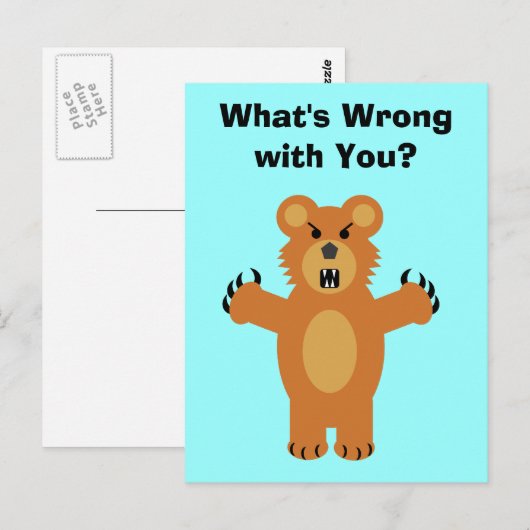 Was ist falsch an dir? postkarte (Vorne/Hinten)