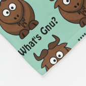 Was ist Gnu, Funny Buffalo Cartoon Animal Pun? Fleecedecke (Ecke)