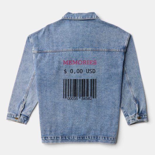 Was ist gratis? Preis Jeansjacke (Rückseite)