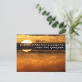 Was ist gut daran, dich heute Morgen zu sehen? Postkarte (Stehend Vorderseite)