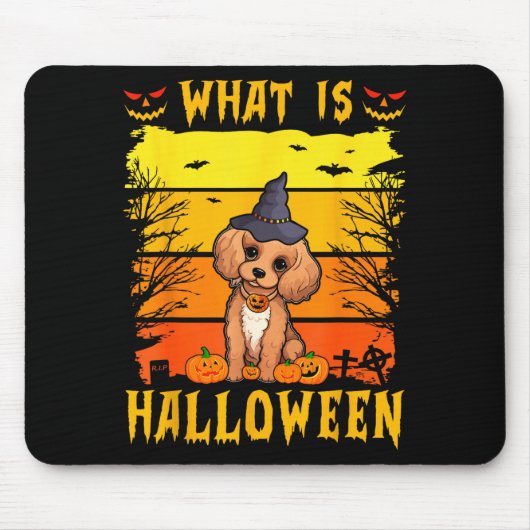 Was ist Halloween-Welpe  Mousepad (Vorne)
