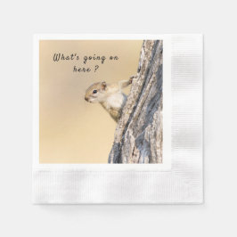 Was ist hier los mit Eichhörnchen-Foto? Serviette