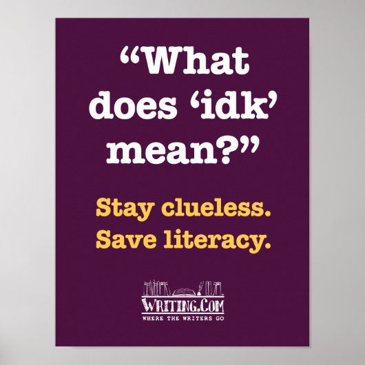 Was ist "idk" gemein? poster (Vorne)