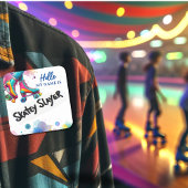 Was ist Ihr Roller Skaten Name Game Pedestal Sign Sockelschild