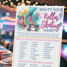 Was ist Ihr Roller Skaten Name Game Pedestal Sign