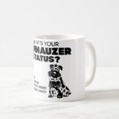 Was ist Ihr Schnauzer-Status? Kaffeetasse (VorderseiteRechts)