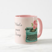 Was ist Ihr Vintager Schreibmaschinenhändler? Tasse (VorderseiteRechts)