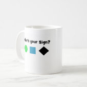 Was ist Ihr Zeichen? Kaffeetasse (Vorderseite Links)
