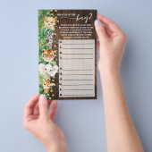 Was ist im Bag Rustic Safari Baby Shower Game? Flyer (Handgriff)
