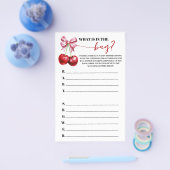Was ist im Windeln Bag Cherry Baby Shower Game? Flyer (Einzeln)