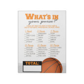 Was ist in deinem Basketball Baby Shower Game? Notizblock (Rotiert)