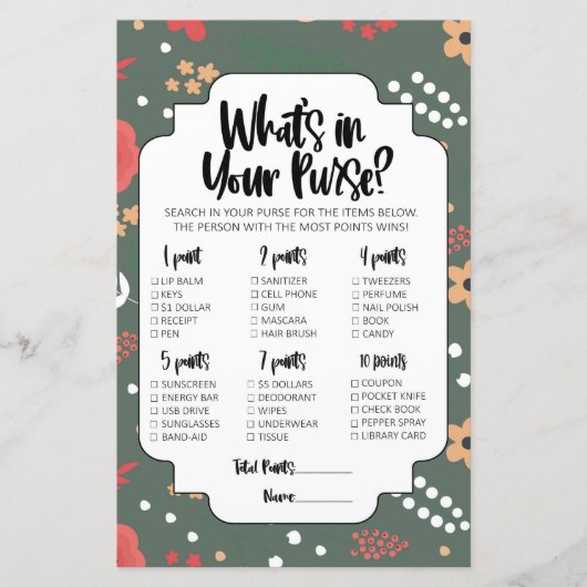 Was ist in deinem Brautparty? (Vorderseite)