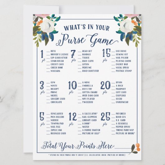 Was ist in deinem Brautparty? Einladung (Vorderseite)