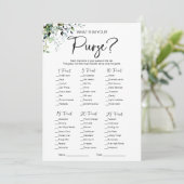 Was ist in deinem Brautparty? Einladung (Stehend Vorderseite)