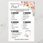 Was ist in deinem Brautparty Pink Game Card? Flyer (Vorne)