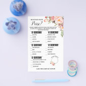 Was ist in deinem Brautparty Pink Game Card? Flyer (Einzeln)