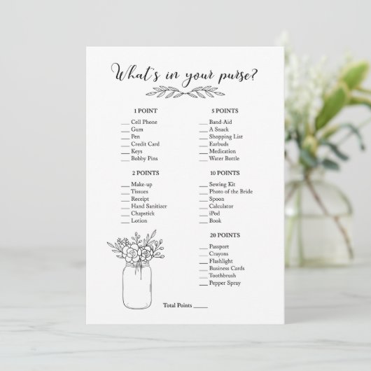 Was ist in deinem Brautparty? Programm (Stehend Vorderseite)