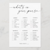 Was ist in deinem Brautparty? Programm (Vorderseite)