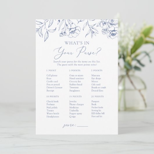 Was ist in deinem Brautparty "Purse Floral"? Einladung (Stehend Vorderseite)