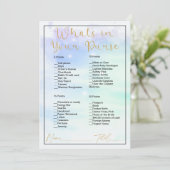 Was ist in deinem Brautparty "Taille Pastel Clouds Einladung (Stehend Vorderseite)