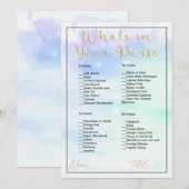 Was ist in deinem Brautparty "Taille Pastel Clouds Einladung (Vorne/Hinten)