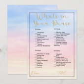 Was ist in deinem Brautparty "Taille Pastel Clouds Einladung (Vorne/Hinten)