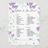 Was ist in deinem Brautparty von Purpurschmetterli Einladung (Vorne/Hinten)