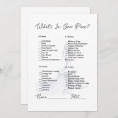 Was ist in deinem Brautparty zum Hochzeitskleid? Einladung (Vorne/Hinten)