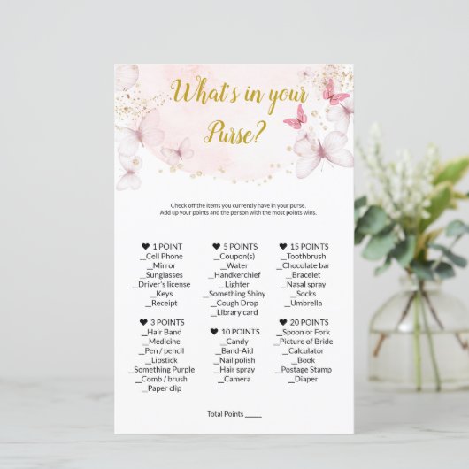 Was ist in deinem Handspiel? Baby Showspiele (Stehend Vorderseite)