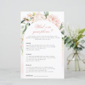 Was ist in deinem Handy Blush Girl Baby Shower Gam (Stehend Vorderseite)